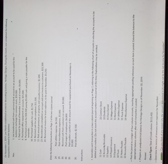 2049. Lexi Martin established an interior decorating business, Heritage Designs. During the