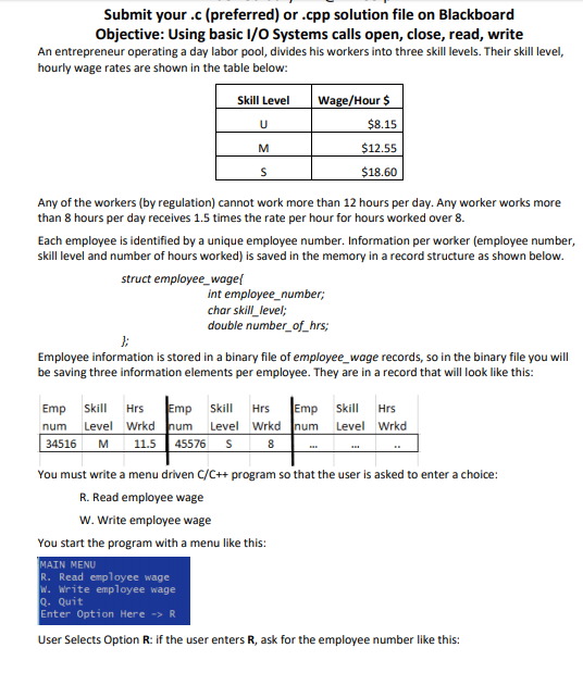 PLEASE PROGRAM IN C AND NOT C++. I am required to use