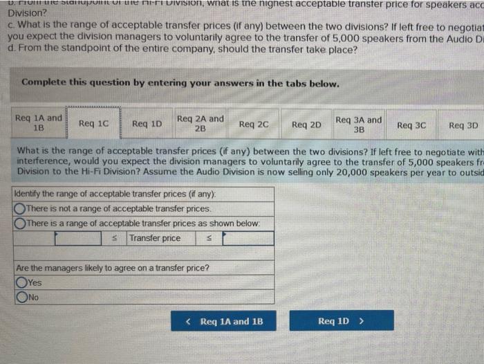 Company's Audio Division produces a speaker that is used by manufacturers of