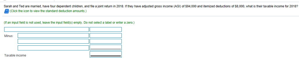 Please help. Sarah and Ted are married, have four dependent children, and