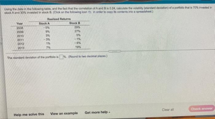 pls answer today Using the data in the following table, and the