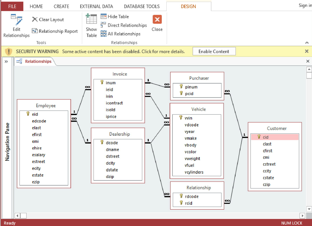 Write these SQL queries with ACCESS. 1. Display all the columns in