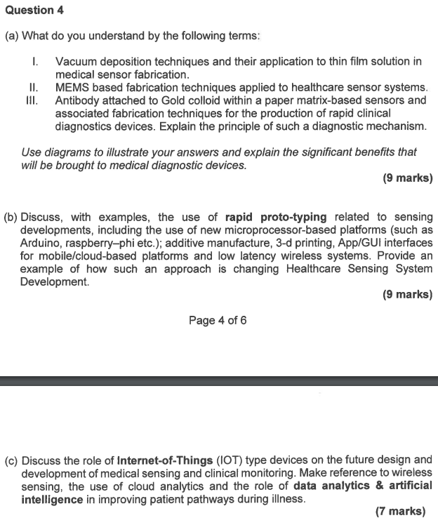  Question 4 (a) What do you understand by the following terms: