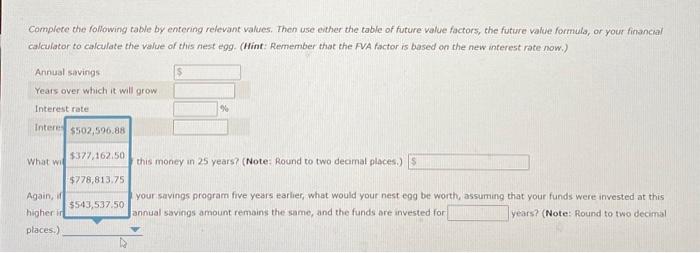 you can save $6,875.00 per year is an annual, single year-end deposit.