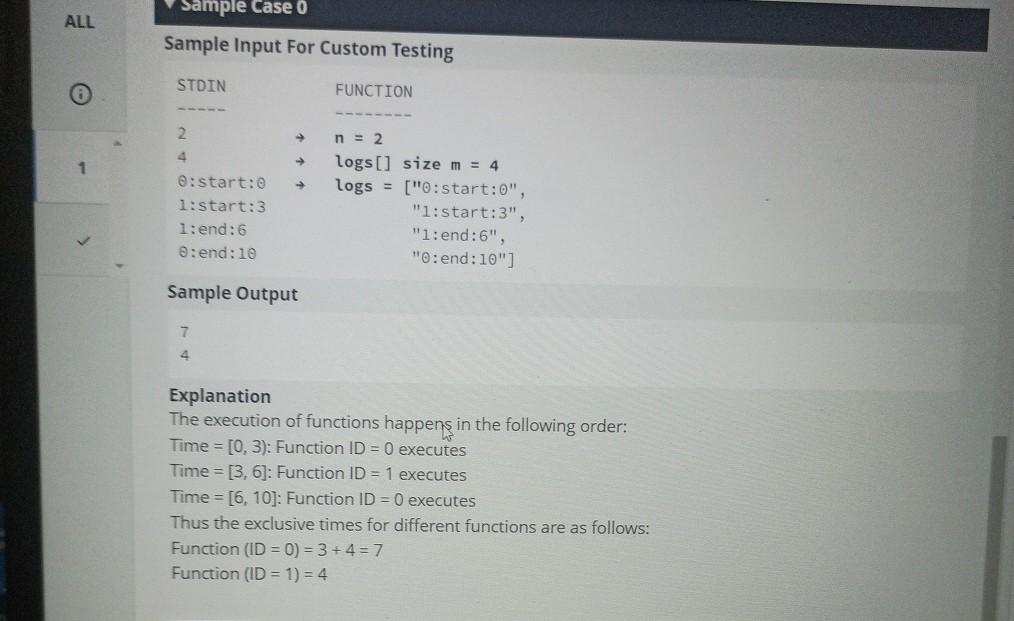  ALL Sample Input For Custom Testing STDIN FUNCTION 2 n=2 1