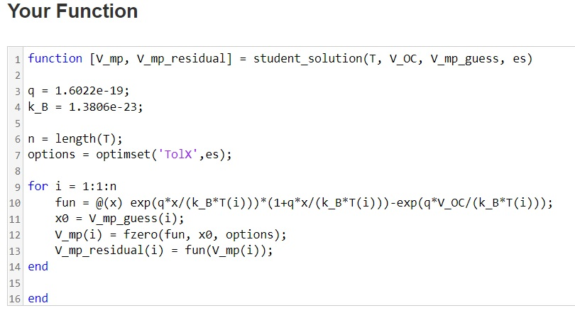 Matlab coding problem. What needs to be changed here to pass all