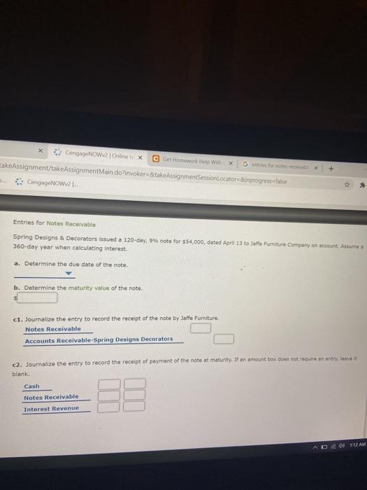  X CengageNOW21 Online x C Get Homework Whx CakeAssignment/take Assignment Main