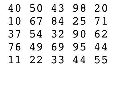 Read the numbers from text file garbage Data.txt Store those numbers in