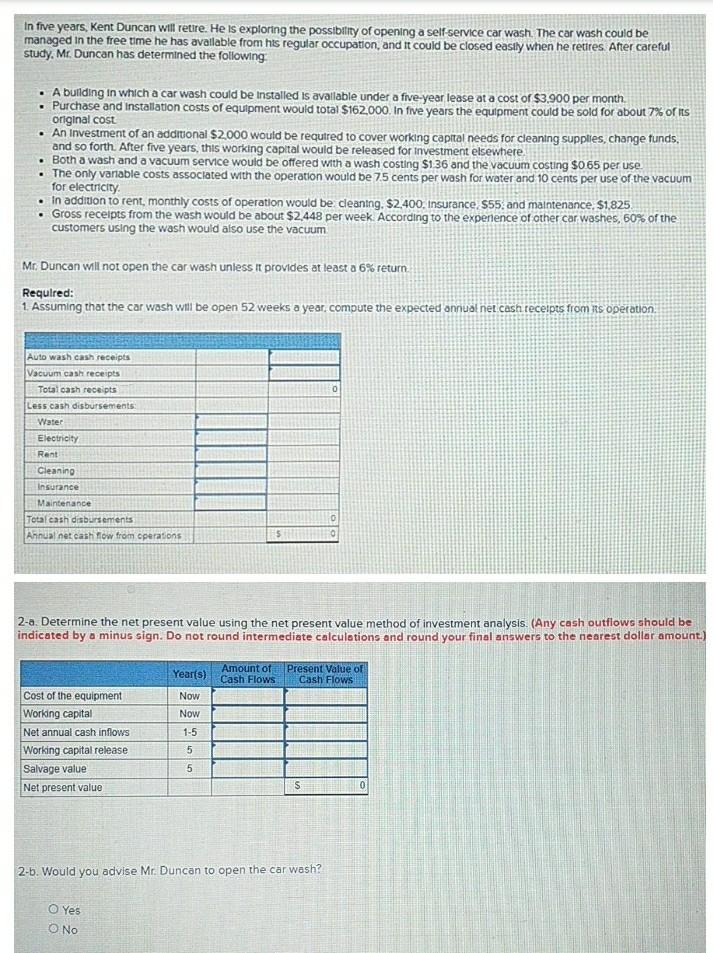  In five years, Kent Duncan will retire. He is exploring the