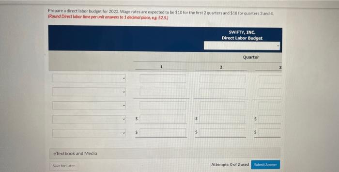 budget for 2022 from the following production budget based on a calendar