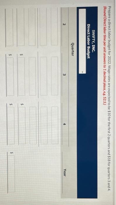 year. Quarter Units Quarter Units 1 21,600 3 37,800 2 27,000 4