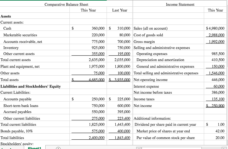 liquidity. 2. Compute and interpret financial ratios that managers use for asset
