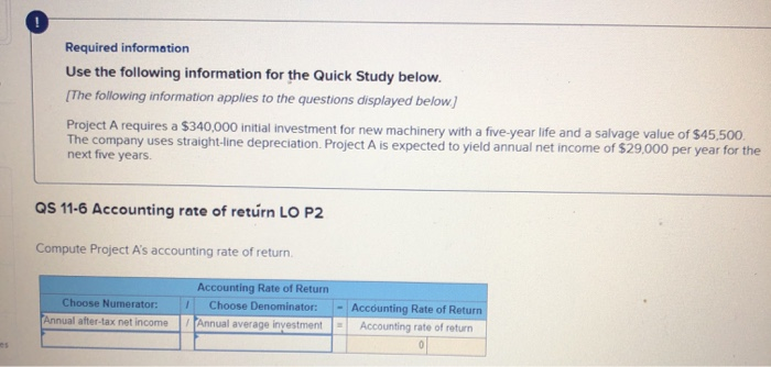 The following information applies to the questions displayed below Project Arequires a