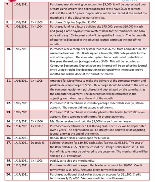 numbers listed below. Chart of Accounts Current Assets 10000 Cash 11000 Accounts