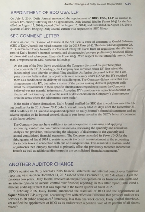 thank you Auditor Changes at Daily Journal Corporation Charlie Munger is vice