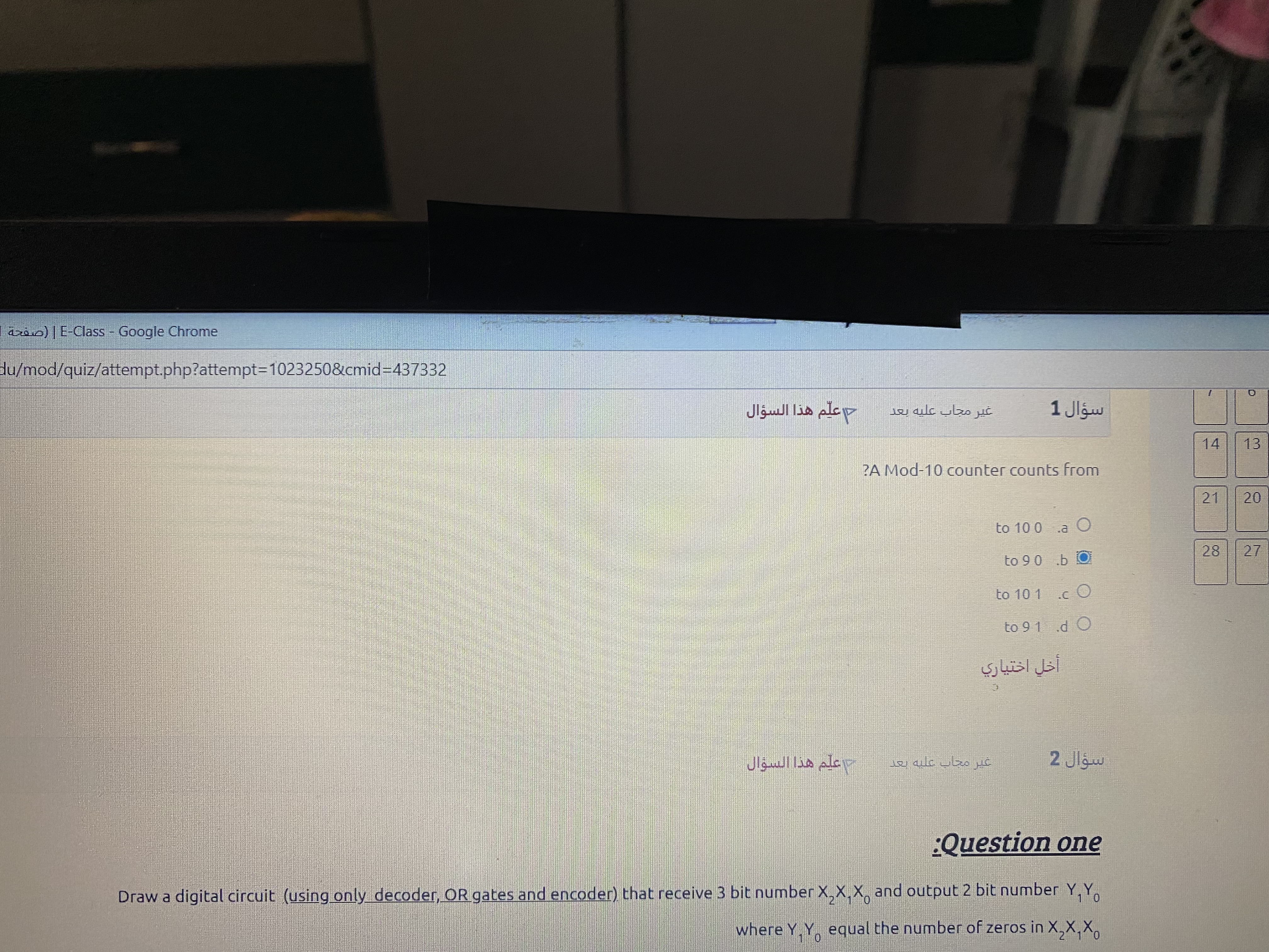  a mod 10 counter counts from? 