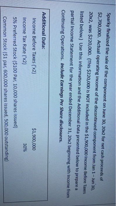 operations of year 2 (20x2) and 2. EPS for net income of