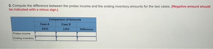 LIFO and FIFO LO7-2, 7-3 [The following information applies to the questions