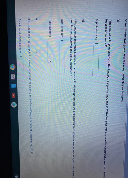 trial balance of Kingbird, Inc. at January 31, 2020, shows the following.