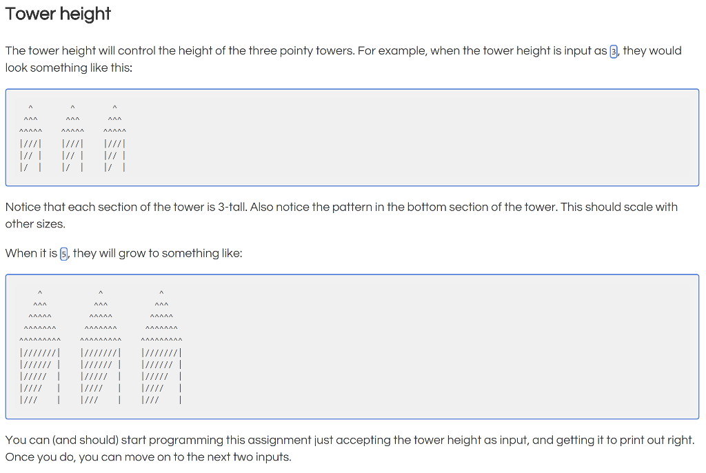 write a program that prints out a text-art castle (not as cool
