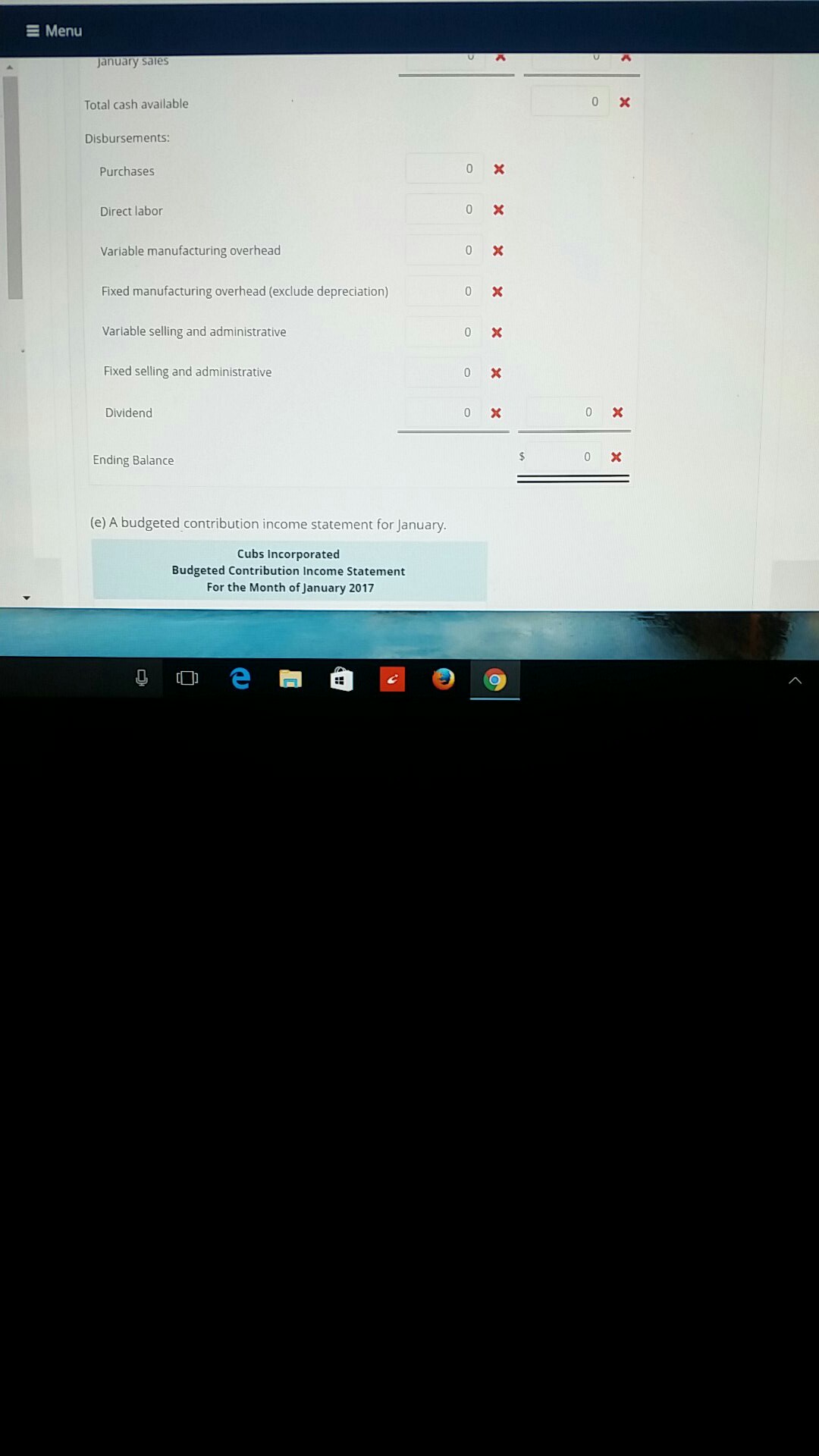 Direct labor Variable manufacturing overhead s 5 per unit sold 12 per