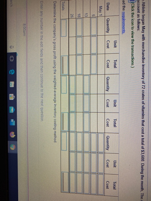 18 Purchase 26 Sale 120 crates @ 130 crates @ 124 crates