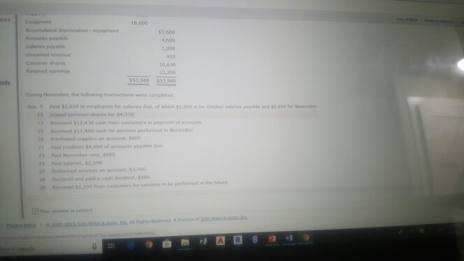 Corp's opening trial balance was an folows. The compuny adyjsts is accousts