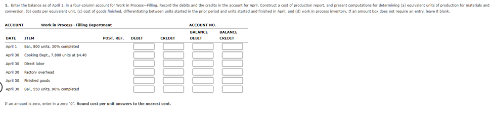 reports Hearty Soup Co. uses process costing to record the costs of