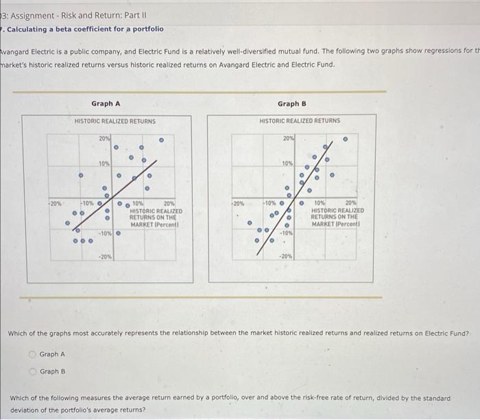  3: Assignment - Risk and Return: Part II Calculating a beta