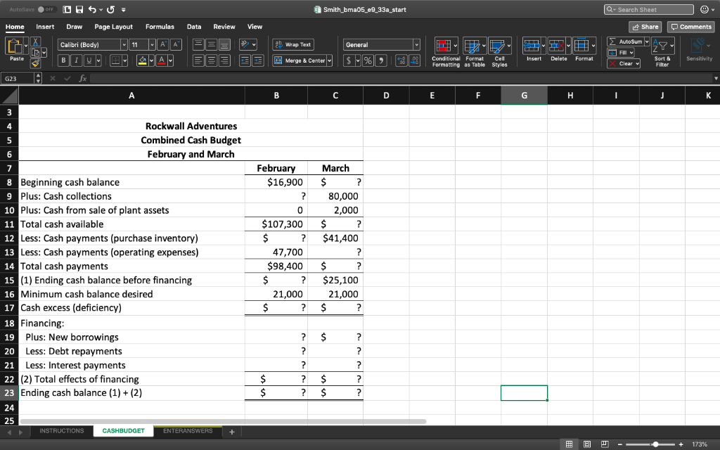 show how you got the answer for EACH answer space provided. Thank