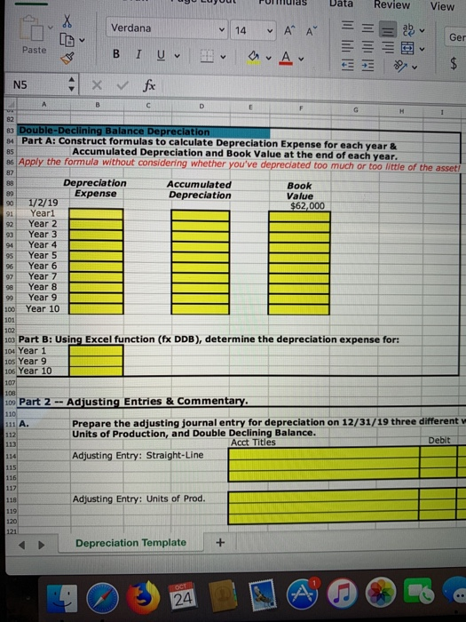 Home Insert Draw View Insert Format sus Page Layout Formulas ACC 213