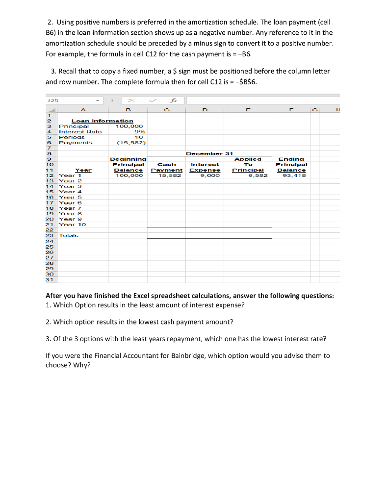 Bainbridge Company borrowed $100,000 cash from a bank by issuing a 10-year,