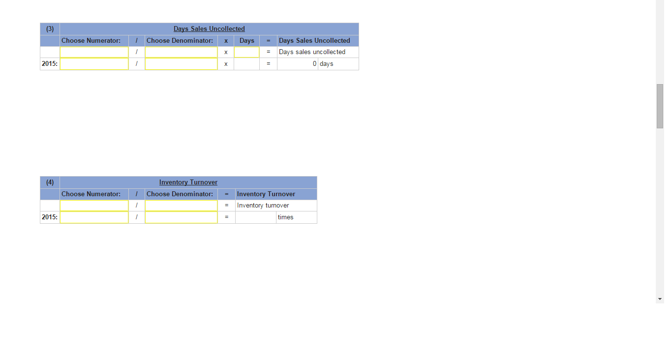 credit, selected balance sheet amounts at December 31, 2014, were inventory, $53,900;