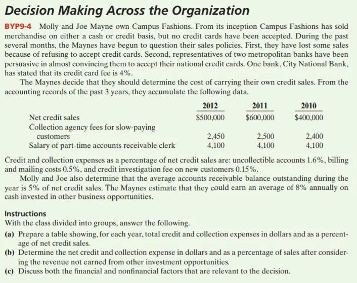 With the class divided into groups, answer the following. (a) Prepare