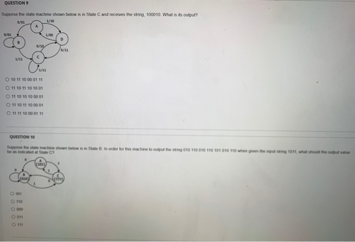  QUESTIONS Suppose the state machine shown below is in State and