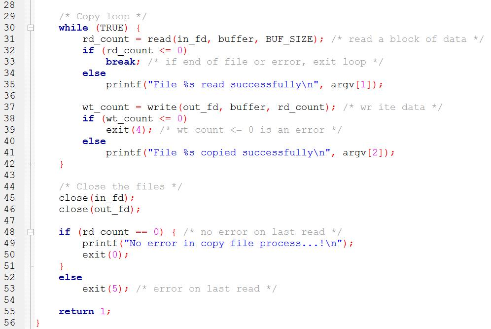 below write a Windows program that uses a system call to copy