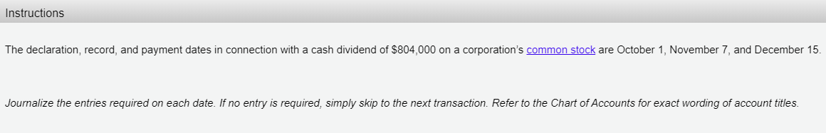 Instructions The declaration, record, and payment dates in connection with a