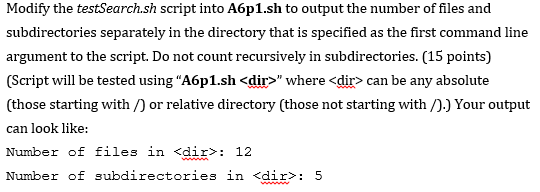 testSearch.sh: #!/bin/bash # a simple script to count the number of