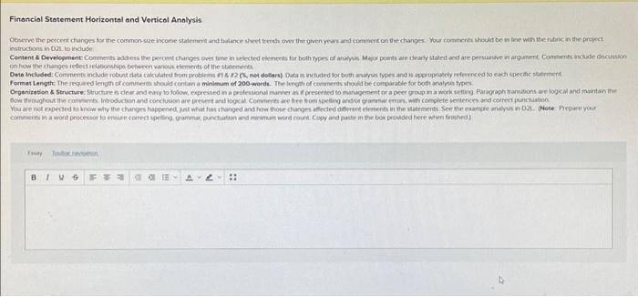  Financial Statement Horizontal and Vertical Analysis Calculating and analyzing trend percents