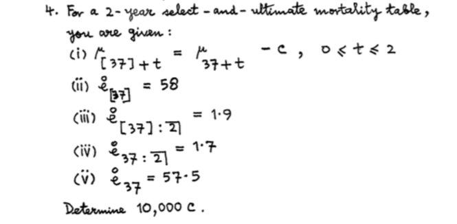  Please Solve the following Problem. Thanks 4. For a 2-year select