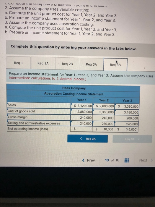 coming year such that variable expenses will increase by $1.50. Hint: You