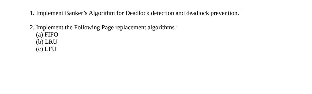 Can you write with Java. 1. Implement the Following Page replacement algorithms