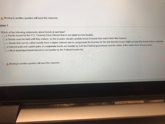  Moving to another question will save this response tion 1 Which