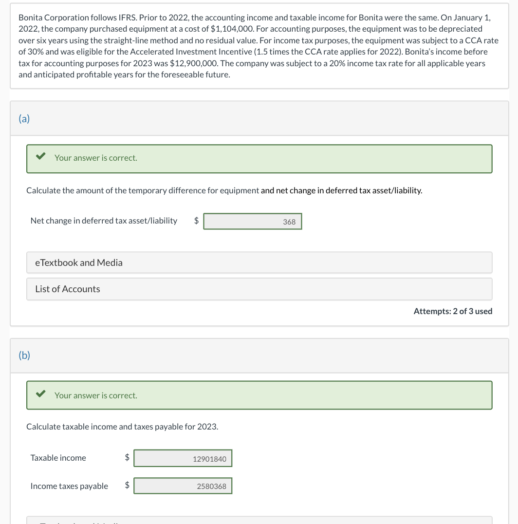  Your answer is correct. Prepare the journal entry to record 2023