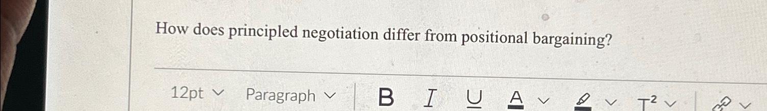  How does principled negotiation differ from positional bargaining? 