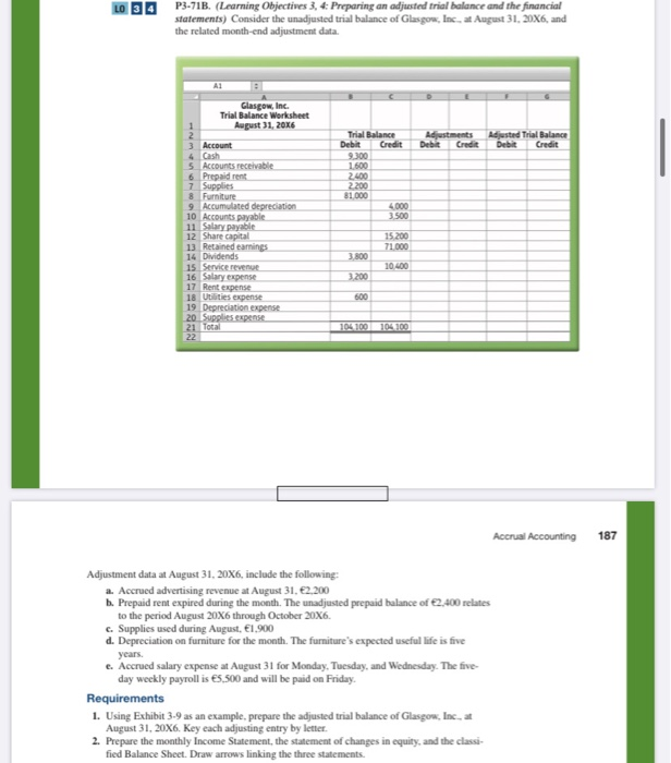  P3-713. (Learning Objectives 3, 4: Preparing an adjusted trial balance and