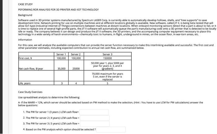  CASE STUDY PEFORMING ROR ANALYSIS FOR 3D PRINTER AND HIOT TECHNOLOGY