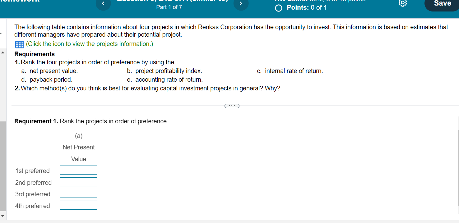which Renkas Corporation has the opportunity to invest. This information is based