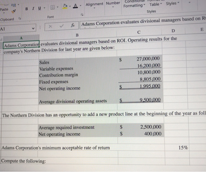  Please provide how to put in excel Formatting" Table Styles Styles