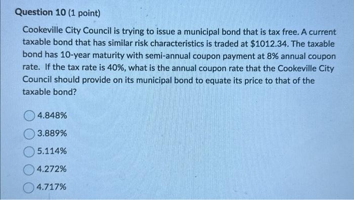 bond that is rated as A-. It has a maturity of 10